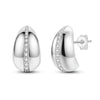 925 Sterling Silver Hoop Earrings with Zircon | Classic U-Shaped Women Jewelry