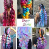 24Inch Jumbo Braid Hair Extensions | Long Straight Yaki Pre Stretched Synthetic Hair