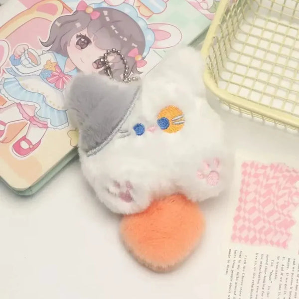 Kawaii Neko Furbaby Plush Keychain