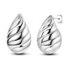 925 Sterling Silver Hoop Earrings with Zircon | Classic U-Shaped Women Jewelry