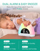 Cute Cat Rainbow Night Light & Alarm Clock