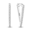 925 Sterling Silver Hoop Earrings with Zircon | Classic U-Shaped Women Jewelry