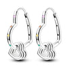925 Sterling Silver Hoop Earrings with Zircon | Classic U-Shaped Women Jewelry