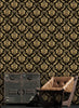 Damask Pre-Pasted Wallpaper