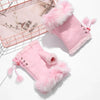 Fingerless Faux Rabbit Fur Gloves