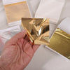 100Pcs Imitation Gold Foil Paper Leaf Sheets | Gilding Supplies for Furniture, Crafts, and DIY Decor