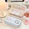 Kawaii Pastel Animal Cuties Double Tiered Pencil Case