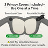 Smart Glasses LED Light Blocking Stickers Fit for Meta Sliding Reusable Adhesive Eyeglass Camera Cover Black