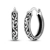 925 Sterling Silver Hoop Earrings with Zircon | Classic U-Shaped Women Jewelry
