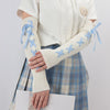 Lovely Ribbon Knit Arm Warmers