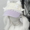 Kawaii Confused Kitty Summer Visor