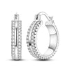 925 Sterling Silver Hoop Earrings with Zircon | Classic U-Shaped Women Jewelry