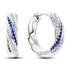 925 Sterling Silver Hoop Earrings with Zircon | Classic U-Shaped Women Jewelry