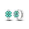 925 Sterling Silver Hoop Earrings with Zircon | Classic U-Shaped Women Jewelry
