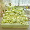 Cool Seersucker Summer Quilt Duvet Cover Set