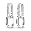 925 Sterling Silver Hoop Earrings with Zircon | Classic U-Shaped Women Jewelry