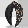 Sporty Knotted Headband Black Football