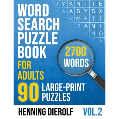 Word Search Book for Adults: 90 Large-Print English Puzzles - Paperback