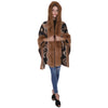 Faux Fur Pattern Hoodie Shawl P3803 (3PC)