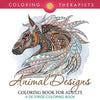 Animal Designs Coloring Book For Adults - A De-Stress Coloring Book - Paperback
