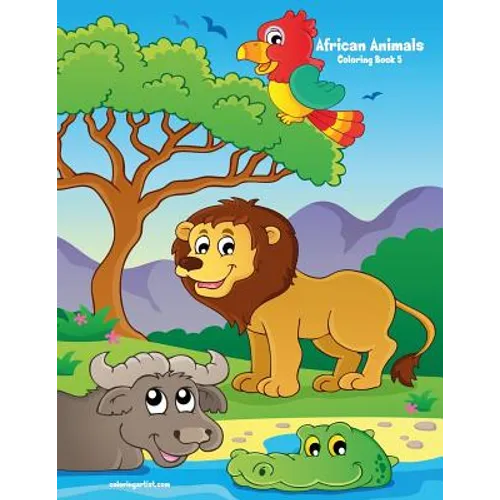 African Animals Coloring Book 5 - Paperback
