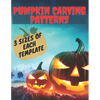 Pumpkin Carving Patterns. 3 Sizes of Each Template: 25 Halloween Stencils. Templates for children and adults from easy to difficult. Carving Spooky an - Paperback