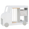 Kids Toy Storage Organizer with Wheels and Stuffed Animal Bin