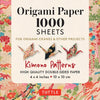 Origami Paper 1,000 Sheets Kimono Patterns 4 (10 CM): Tuttle Origami Paper: Double-Sided Origami Sheets Printed with 12 Different Designs (Instruction - Loose Leaf