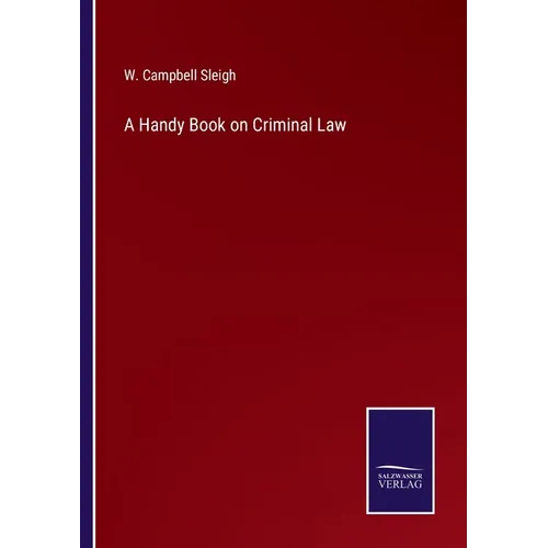 A Handy Book on Criminal Law - Paperback