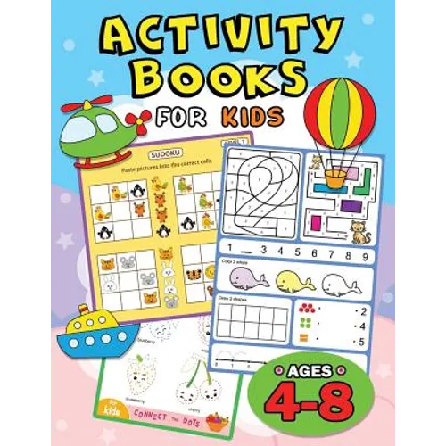 Activity books for kids ages 4-8: Easy and Fun Workbook for boys and Girls - Paperback