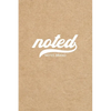 Noted Pocket Notebook: 4"x6", Small Journal Blank Memo Book, White Logo Kraft Brown Cover - Paperback