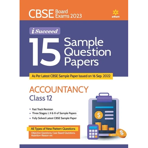 CBSE Board Exam 2023 I Succeed 15 Sample Question Papers Accountancy Class 12 - Paperback
