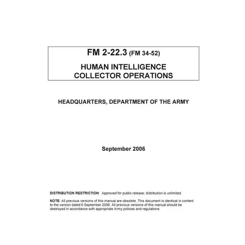 Human Intelligence Collector Operations - Paperback