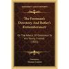 The Footman's Directory And Butler's Rememberancer: Or The Advice Of Onesimus To His Young Friends (1823) - Paperback