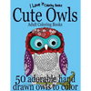 Adult Coloring Books: Cute Owls - 50 adorable owls to color - Paperback
