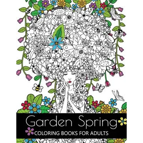 Garden Spring coloring books for Adults: An Adult coloring Book Flower and Animal Design - Paperback