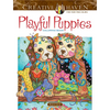 Creative Haven Playful Puppies Coloring Book - Paperback