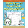 100+ Days of Timed Tests Multiplication, Single & Double Digit Practice Workbook, With and without Regrouping, Grades 2 - 4, Ages 6 - 9 - Paperback