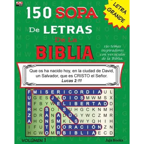 150 SOPA de LETRAS de la BIBLIA, Volúmen 1 - Paperback
