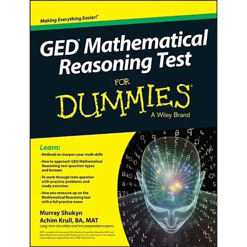 GED Mathematical Reasoning Test for Dummies - Paperback