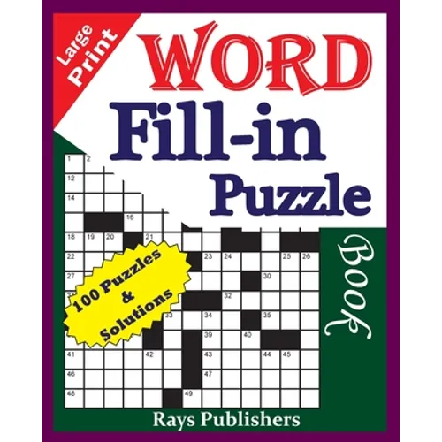 Large Print Word Fill-in Puzzle book - Paperback