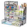 Iron Mesh Desk Organizer Multi-Layer Stationery Storage Box Office School Supplies