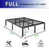 Heavy Duty Metal Bed Frame Platform Mattress Foundation No Box Spring Black