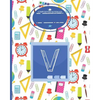 Composition Notebook V: Monogrammed Initial Primary School Wide Ruled Notebook - Paperback
