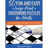 50 Fun and Easy Large Print Crosswords Puzzles for Adults - Paperback