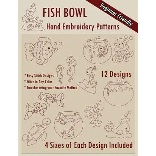 Fish Bowl Hand Embroidery Patterns - Paperback