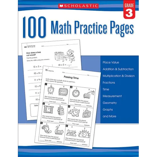 100 Math Practice Pages: Grade 3 - Paperback