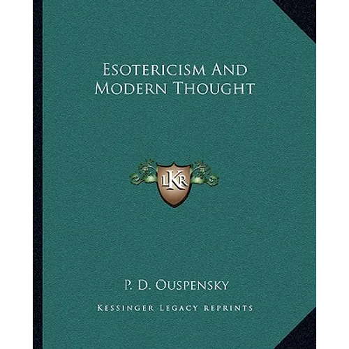 Esotericism And Modern Thought - Paperback