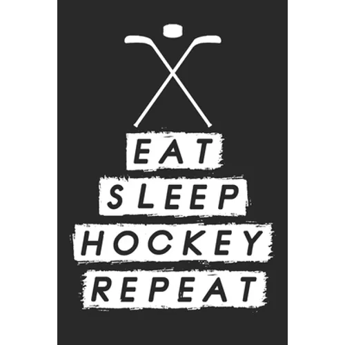Eat Sleep Hockey Repeat: Dot Grid Notebook (6x9 inches) with 120 Pages - Paperback