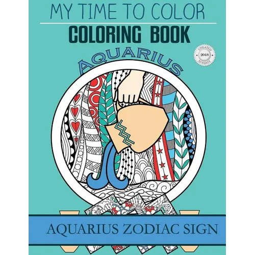 Aquarius Zodiac Sign - Adult Coloring Book - Paperback